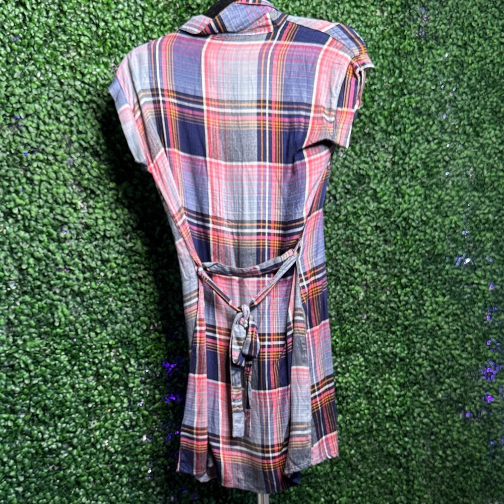 Plaid Button-Up Dress - Picture 2 of 4